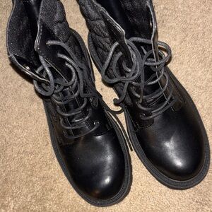 White Mountain Black Combat Boots